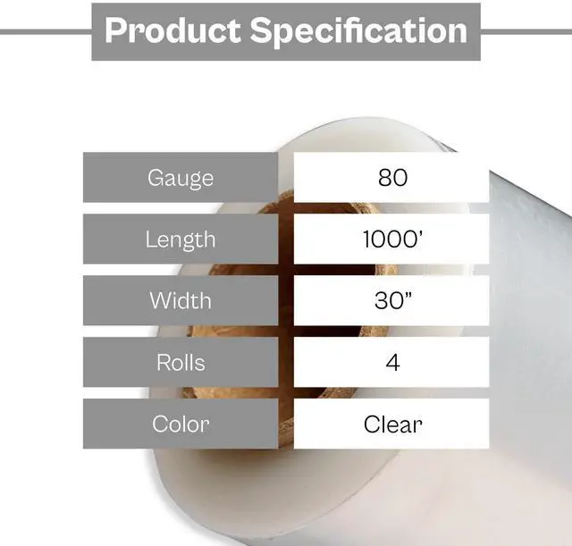 Alt view image 4 of 6 - PSBM Stretch Wrap with Handles, 4 Rolls 30 Inch x 1000 Feet 80 Gauge Heavy Duty Clear Plastic Wrap Industrial Strength Shrink Film for Moving, Packing & Shipping