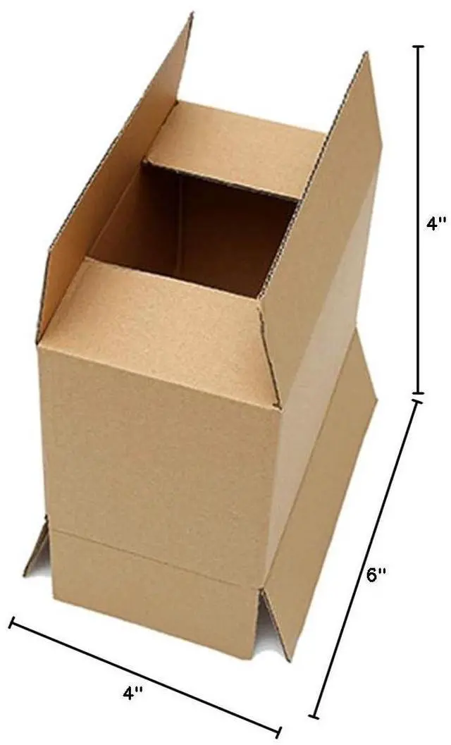 Alt view image 6 of 6 - 100 Packs Cardboard Paper Boxes Mailing Packing Shipping Box Corrugated Carton (6 x 4 x 4 inch)