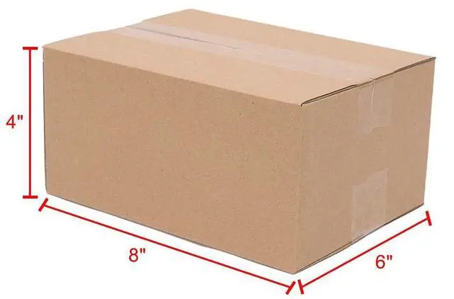 Alt view image 2 of 6 - 100 Packs Cardboard Paper Boxes Mailing Packing Shipping Box Corrugated Carton for Shipping Small Light-Weight Items (8 x 6 x 4 inch)