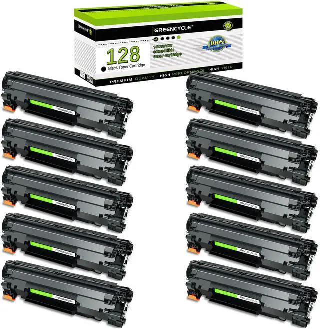 Main image of Compatible Toner for Canon CRG128 128 Black 10-Pack | Works with D530 D550 MF4770N MF4890DW MF4880DW LBP6230DW MF4450 MF4570DN MF4410 MF4550 printers | ~2,100p