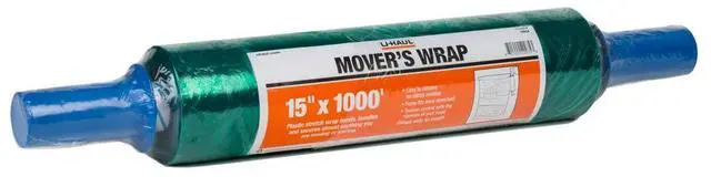 Main image of Mover's Stretch Plastic Wrap - Bind, Bundle, Fasten, Protect, and Wrap Furniture and Home Goods - 15" x 1000'- 1 Roll