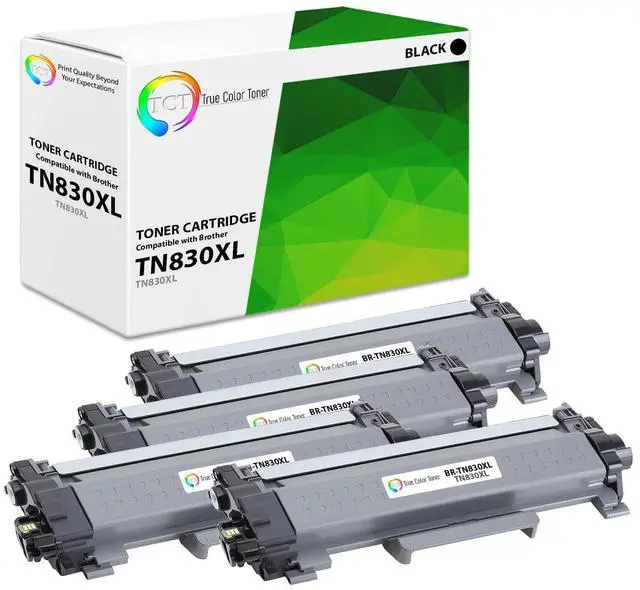 Main image of TN830XL Compatible Black Toner Cartridge for TN830XL TN-830XL 4PK | For Brother DCP-L2640DW, HL-L2480DW Printers, Black 4-Pack, Page Yield: 3,000 Each, High Yield, With Chip