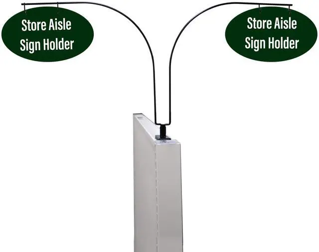Alt view image 6 of 7 - Curved Gondola Shelf Double Side Magnetic Store Aisle Sign Holder, Department Walkway Section Marker & Labeler for Store Shelving, 10 Pack