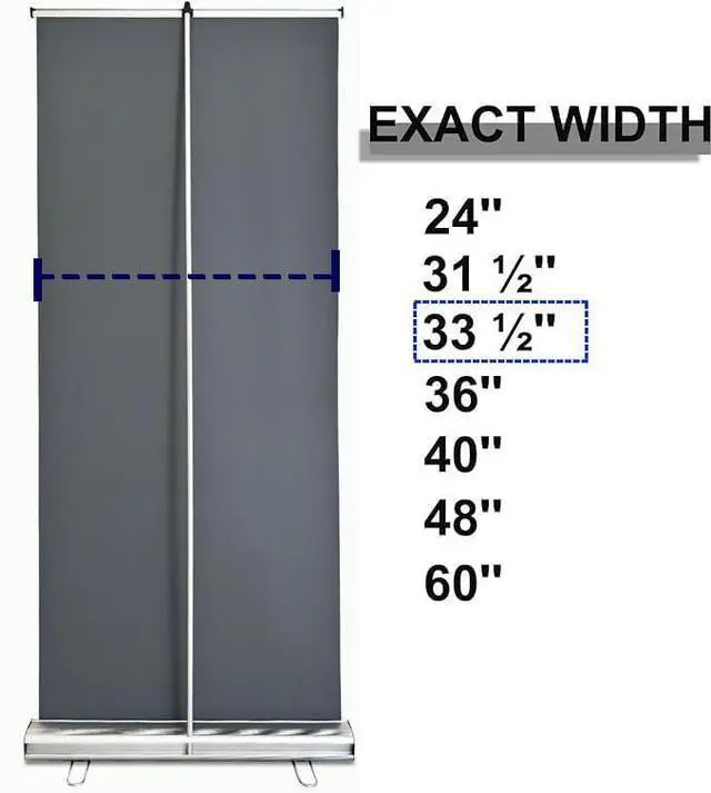 Alt view image 6 of 7 - 33.5x80 Standard Retractable Banner Stand (STAND ONLY) with Padded Carrying Bag for Tradeshow and Events (3 UNITS)