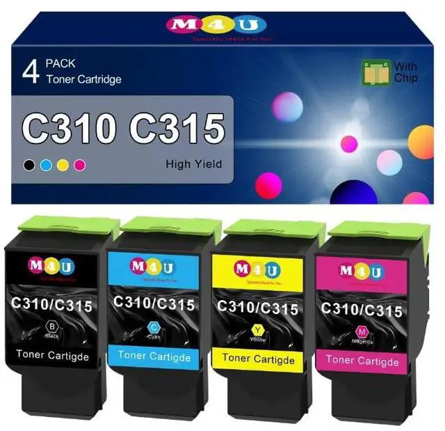 Main image of C310/C315 High-Yield Toner Cartridge 4 Pack | 006R04356 006R04357 006R04358 006R04359 Compatible for Xerox C310 C310DNI C310DNIM C315 C315DNI(Black Cyan Magenta Yellow)