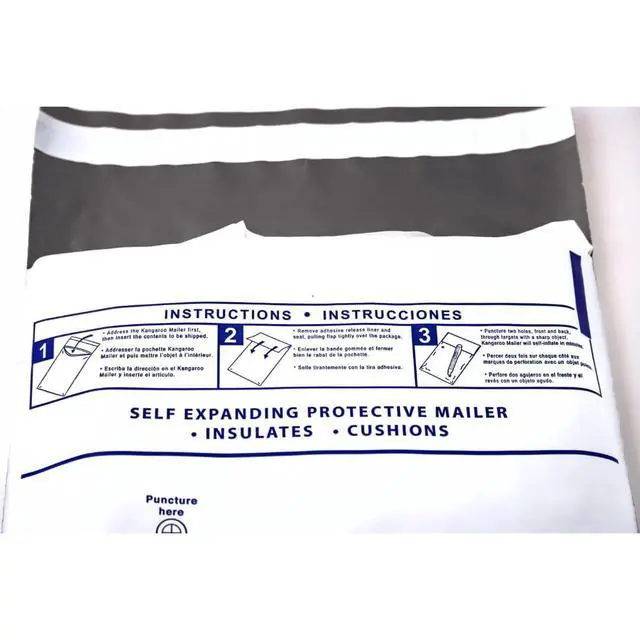 Alt view image 4 of 7 - Insulated Mailers for Cold Shipping - Kangaroo Expanding Mailer - 14" x 18" x 1 3/8" - Bulk 24 Count - Insulated Sealed Clasp Envelopes for Medicine, Food, Perishables