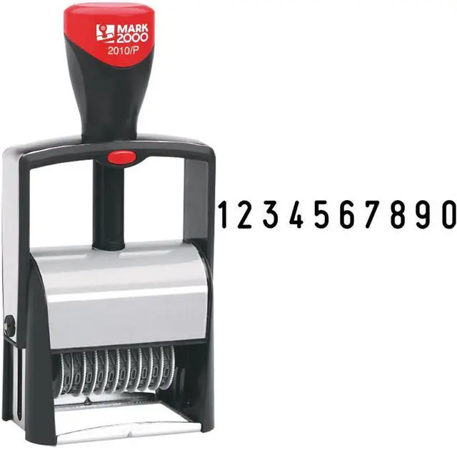 Main image of 2010 Self-Inking 10 Band Number Stamp - Black Color