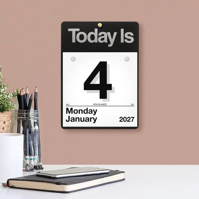 Alt view image 2 of 5 - 2027 Wall Calendar Base Set "Today Is", 6" x 6" Daily Pages (K10027)