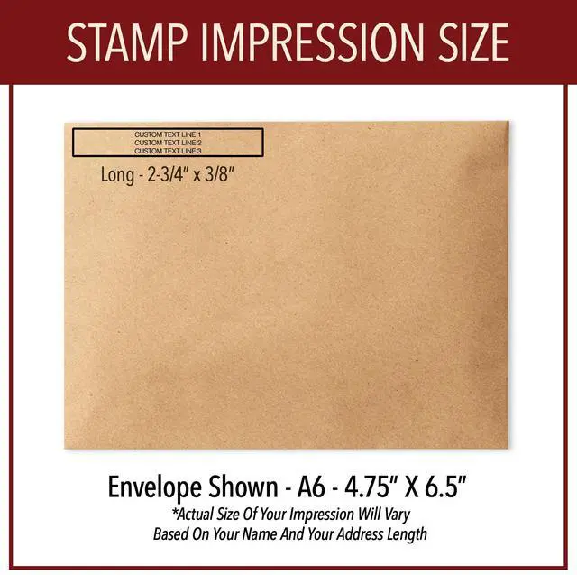 Alt view image 2 of 7 - Custom Line Stamps | Custom Text Office Stamp | Short or Long | 20 Font Choices | Multiple Color Options | Up to 8 Lines of Text | Perfect for Personal or Professional Use (3-Line, Long)