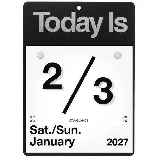 Alt view image 3 of 5 - 2027 Wall Calendar Base Set "Today Is", 6" x 6" Daily Pages (K10027)