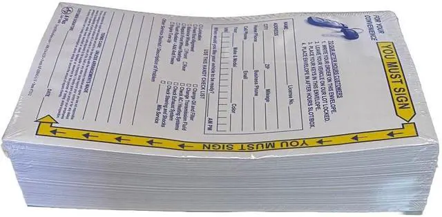 Alt view image 6 of 6 - Drop Off Envelope - Key Drop Envelope - With Yellow Highlights EBNO-1-Y (W1) (500 Qty.)