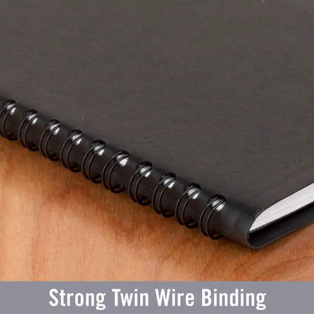 Alt view image 6 of 7 - Teacher Planner, 8-1/4" x 10-7/8", Undated Weekly & Daily Planner, Academic Lesson Plan Book for Family Homeschool Supplies, Agenda with Twin-Wire Binding, Black Leather (8015505)