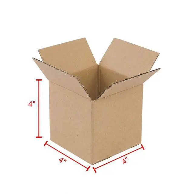 Alt view image 2 of 6 - 100 Packs 4 x 4 x 4 inches Cardboard Paper Boxes Mailing Packing Shipping Box Corrugated Carton (4 x 4 x 4 inch)
