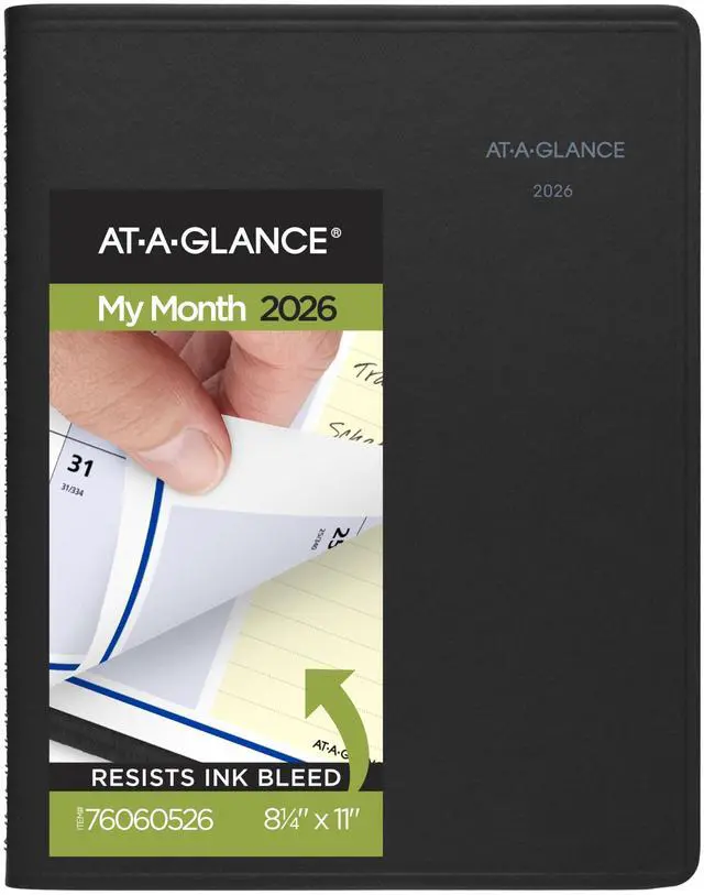 Main image of 2026 Appointment Book Planner, Monthly, 8-1/4" x 11", Large, QuickNotes, Black (76060526)