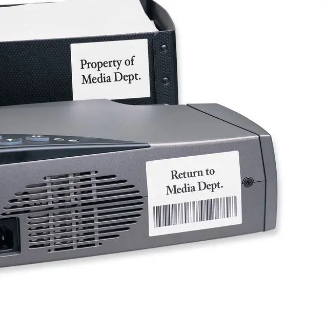 Alt view image 6 of 7 - ® Durable White Cover Up ID Labels for Laser Printers, 2" x 2.625", Pack of 750 (6578)