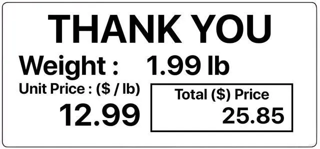 Alt view image 2 of 4 - Labels LST-8060 Thermal 36 Rolls - 19,800 Labels Printer Printing Scale Compatible with CAS LP-1000 CL-5000 CL-5500 CL-7200, Easy Weigh LS-100, VisionTech DLP-300 (36 Rolls, 8060)