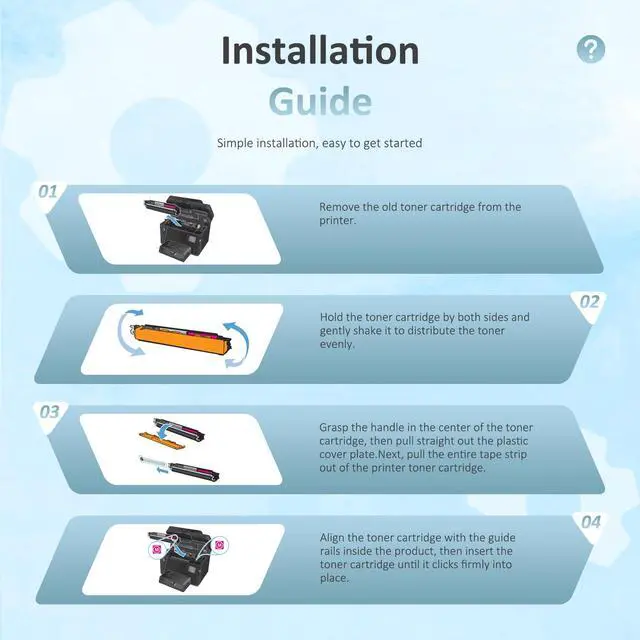 Alt view image 6 of 6 - 126A Toner Cartridge 4 Pack Replacement for HP 126A CE310A CE311A Toner | Compatible with HP Laser Pro 100 Color MFP M175 M175a M175nw M176 M177 CP1000 CP1025 CP1025nw M275 MFP Printer, CE312A CE313A