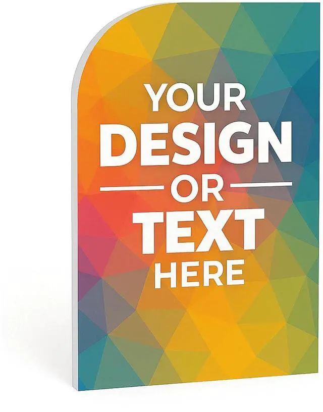 Main image of Custom Foam Boards - 3/16" Thick Personalized Poster Boards for Designs, Text, Logos & Images - Photo Mounting, Presentations, Event Signs, Store Ads - Half Arch