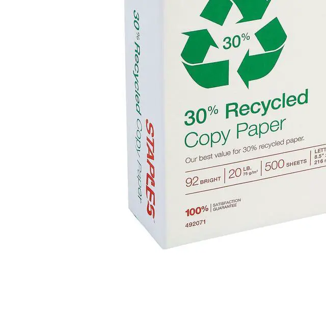 Alt view image 4 of 4 - 30% Recycled 8.5-Inch X 11-Inch Copy Paper 20 Lbs 92 Brightness 500/Ream, For Office, School & Home | Multipurpose paper for everyday office, school & home printing