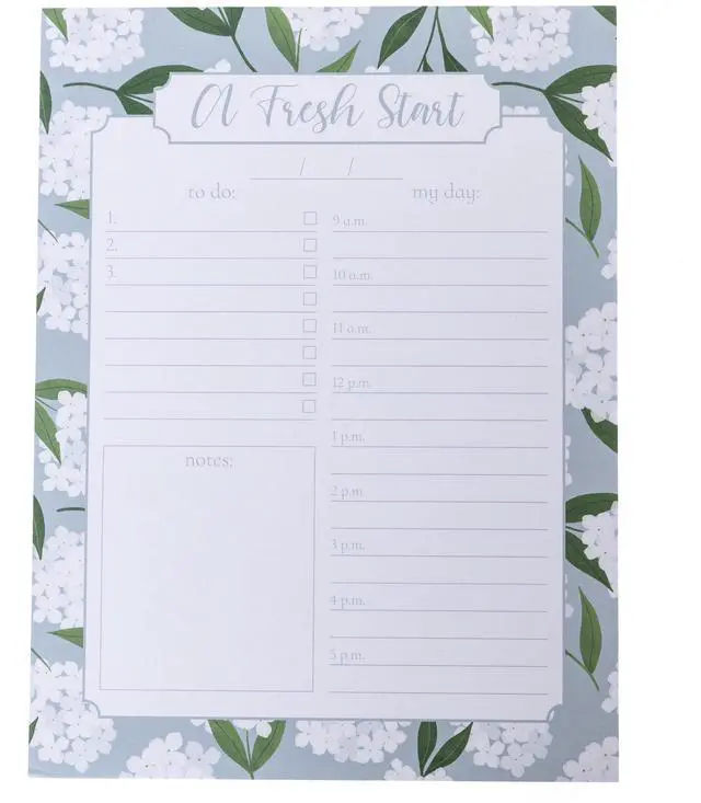 Main image of Daily To-Do List Notepad, 150 Tear-Away Sheets, Floral Task Planner, Daily Organizer with Hourly Schedule, Notes Writing Pad, 6 x 8
