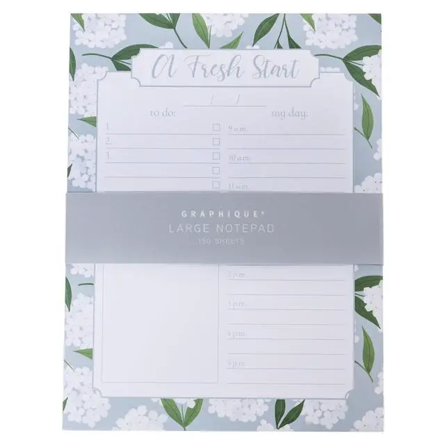 Alt view image 3 of 3 - Daily To-Do List Notepad, 150 Tear-Away Sheets, Floral Task Planner, Daily Organizer with Hourly Schedule, Notes Writing Pad, 6 x 8