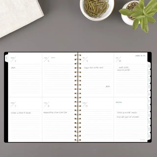 Alt view image 2 of 7 - 2026 Planner, Weekly & Monthly, 8.5" x 11", Large, Signature Lite, Black (YP905L0526)