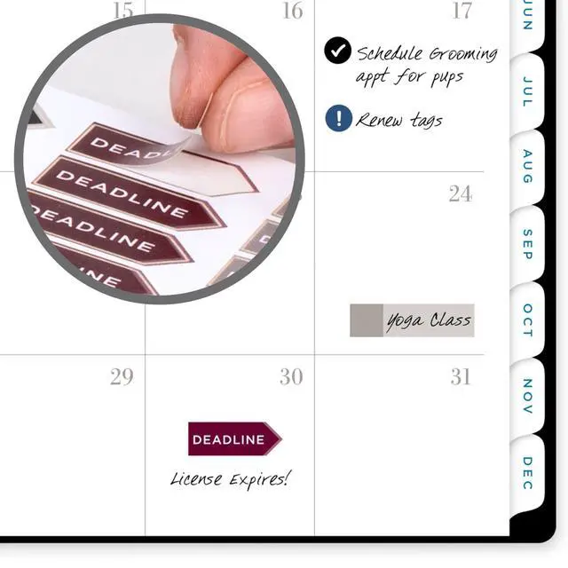 Alt view image 7 of 7 - 2026 Planner, Weekly & Monthly, 8.5" x 11", Large, Signature Lite, Black (YP905L0526)