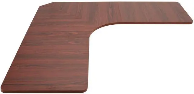 Main image of Universal 71 x 71 inch Curved Corner Table Top for L-Shape Sit to Stand Height Adjustable Home and Office 3-Leg Desk Frames, Dark Walnut Desktop, DESK-TOP2CD
