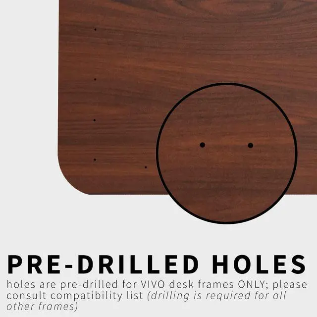 Alt view image 4 of 7 - Universal 71 x 71 inch Curved Corner Table Top for L-Shape Sit to Stand Height Adjustable Home and Office 3-Leg Desk Frames, Dark Walnut Desktop, DESK-TOP2CD
