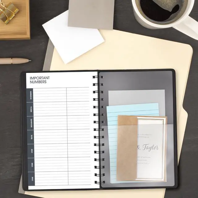 Alt view image 4 of 7 - 2027 Appointment Book Planner, Daily, 5" x 8", Quarter-Hour, Black (708000527)