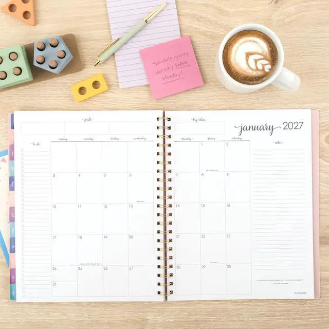 Alt view image 3 of 7 - 2026 Planner, Weekly & Monthly, 8.5" x 11", Large, Harmony, Sunset Coral (1099-905-27-26)
