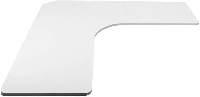 Main image of Universal 71 x 71 inch Curved Corner Table Top for L-Shape Sit to Stand Height Adjustable Home and Office 3-Leg Desk Frames, White Desktop, DESK-TOP2CW