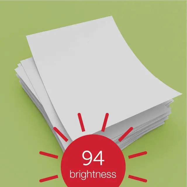 Alt view image 6 of 6 - ® Brand Multiuse Paper, Letter Paper Size, 94 Brightness, 20 Lb, White, 500 Sheets Per Ream, Case Of 8 Reams