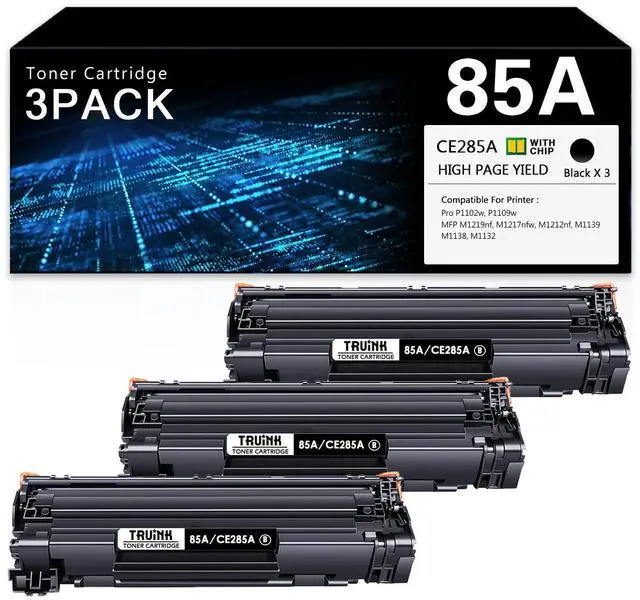 Main image of 85A Toner Cartridge 3-Pack Replacement for HP 85A | CE285A Toner Compatible with HP Pro P1109w P1102w M1219nf M1217nfw M1212nf M1139 M1138 M1132 Printer Ink.(3 Black)