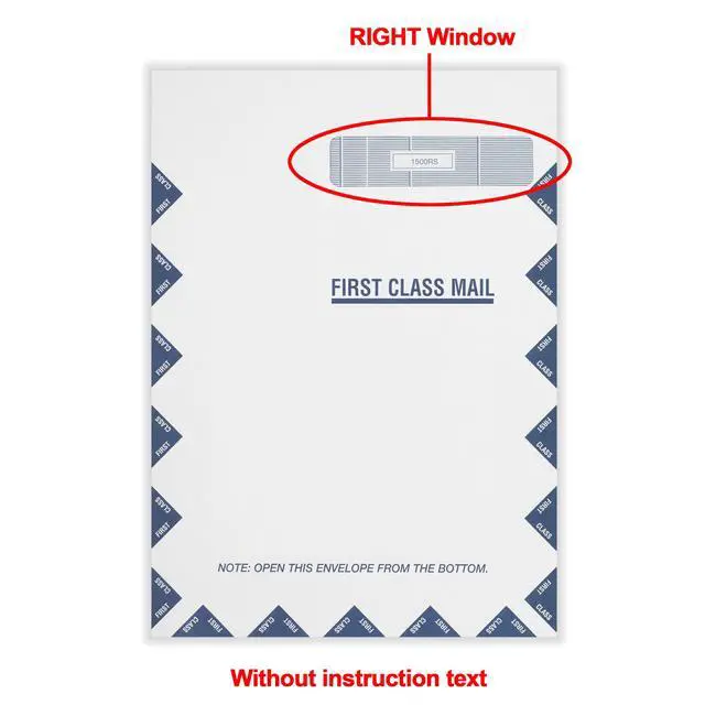 Alt view image 2 of 7 - CMS-1500 Jumbo First-Class Right Window Healthcare Billing Envelope, Self-Seal, 9" x 12-1/2", Pack of 500, Office Supplies for Physicians, Specialty Providers, Medical Billing Companies