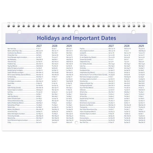 Alt view image 6 of 6 - 2027 Wall Calendar, 8" x 11" Planner, Fits 3-ring Binder, Unruled Blocks, QuickNotes, Monthly (PM502827)
