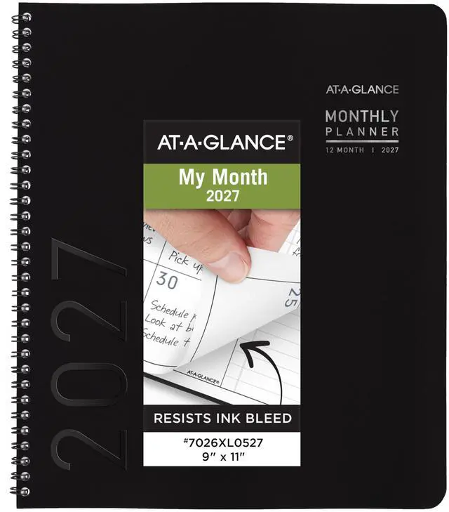 Main image of 2027 Planner, Monthly, 9" x 11", Contemporary Lite, Black (7026XL0527)