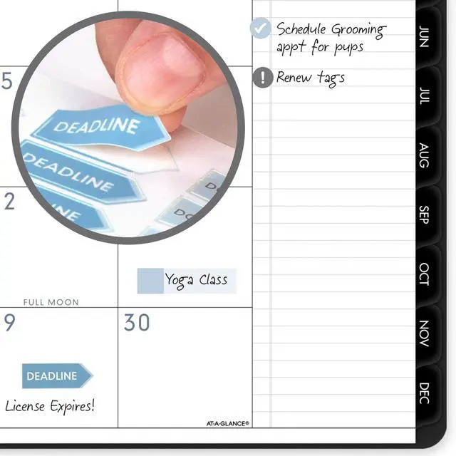 Alt view image 6 of 6 - 2027 Planner, Monthly, 9" x 11", Contemporary Lite, Black (7026XL0527)