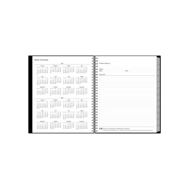 Alt view image 3 of 6 - 2027 Enterprise 8" x 10" Calendar Year Monthly Planner, Plastic Cover (131794-27)