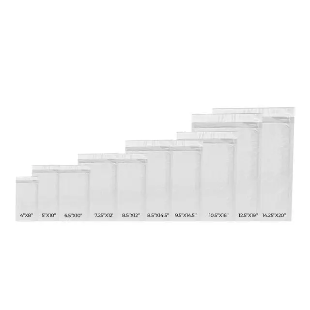 Alt view image 2 of 7 - Waterproof Self-Seal Padded Poly Bubble Mailers 14.25x20, 100-Pack | Ideal for clothing, bulky goods & multiple items. Lightweight, tear-resistant, cushioned interior protects contents