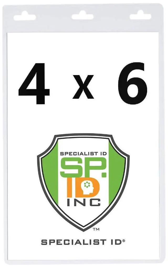 Alt view image 7 of 7 - 10 Pack - Premium 4X6 Badge Holder with Lanyard - Heavy Duty Extra Large Badge and Credential Holders for Special Events (Max Insert 4" X 6") (Assorted Colors)