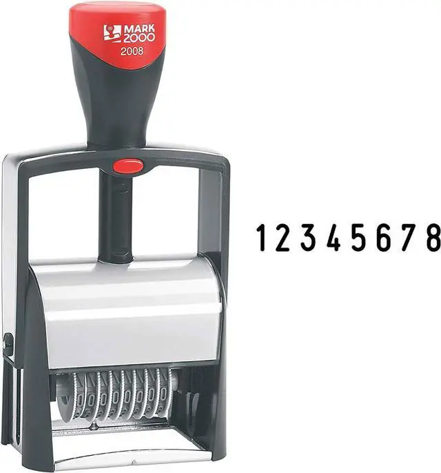 Main image of 2008 Self-Inking 8 Band Number Stamp - Black Color