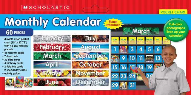 Alt view image 2 of 7 - Pocket Chart Monthly Calendar (Black)