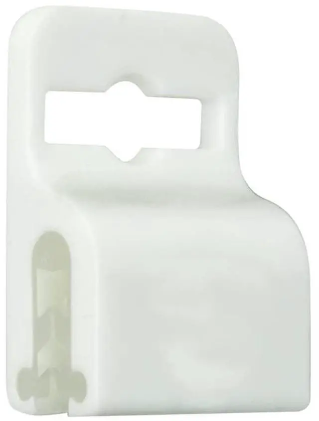Main image of Bulk 100 Pack - White Gripper Card Holder Clamp - Holds Standard Credit Card Size (Max 30 Mil Thick) - Badge Holder for Work I'd, Smart Card, CAC, Chip or Swipe Access Card