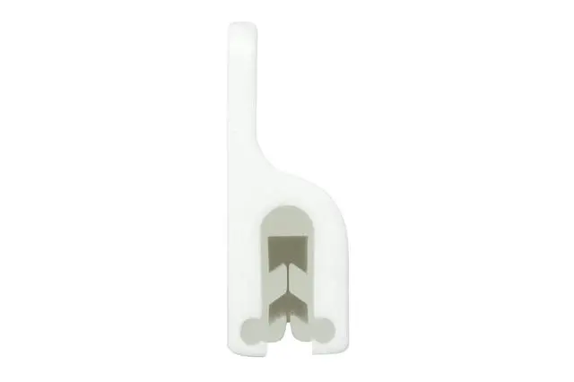 Alt view image 7 of 7 - Bulk 100 Pack - White Gripper Card Holder Clamp - Holds Standard Credit Card Size (Max 30 Mil Thick) - Badge Holder for Work I'd, Smart Card, CAC, Chip or Swipe Access Card