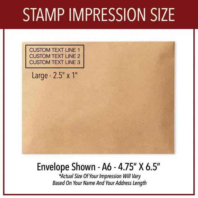 Alt view image 2 of 7 - Custom Line Stamps | Custom Text Office Stamp | Short or Long | 20 Font Choices | Multiple Color Options | Up to 8 Lines of Text | Perfect for Personal or Professional Use (4-Line, Short)