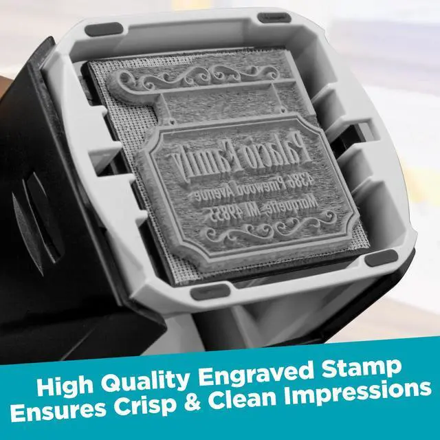 Alt view image 4 of 5 - Personalized Business Custom Self-Inking Square Logo or Text Stamp - Choose from 15 Ink Colors