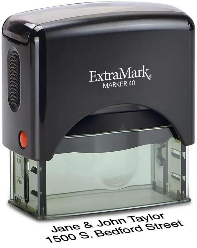 Main image of Return Address Stamp - Custom Self Inking Rubber Stamp - Personalized Stamp - Customizable Text with 15 Colors - Wedding Invitation & Housewarming Rubber Stamp