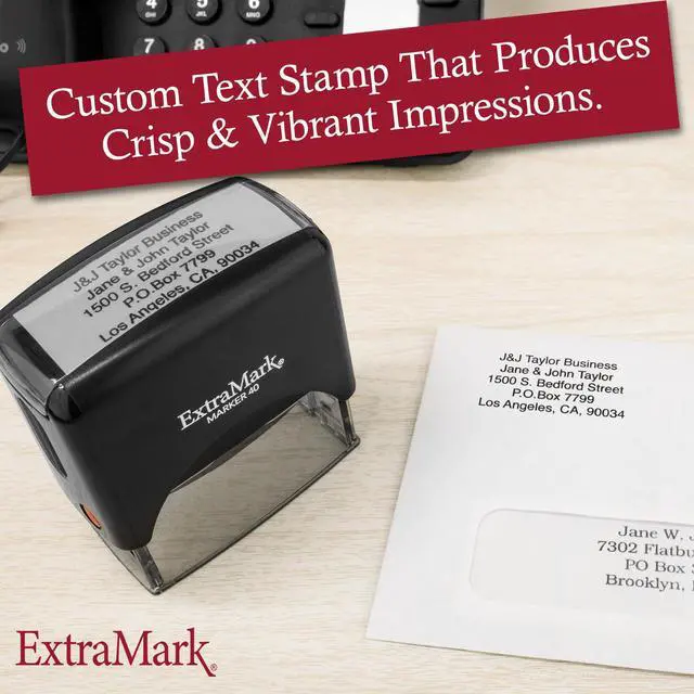 Alt view image 4 of 6 - Return Address Stamp - Custom Self Inking Rubber Stamp - Personalized Stamp - Customizable Text with 15 Colors - Wedding Invitation & Housewarming Rubber Stamp