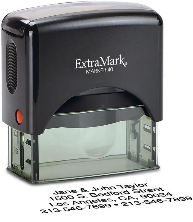 Main image of Return Address Stamp - Custom Self Inking Rubber Stamp - Personalized Stamp - Customizable Text with 15 Colors - Wedding Invitation & Housewarming Rubber Stamp